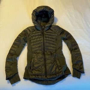 Lululemon Down With It All Hunter Green Jacket 4